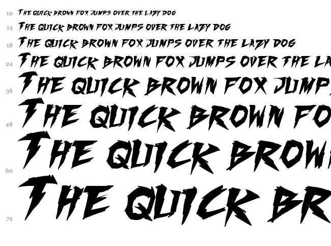 Fighting Spirit font waterfall